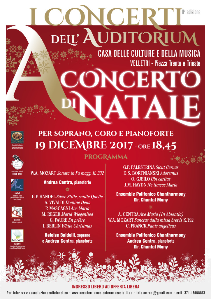 CONCERTI AUDITORIUM - REPERTORIO VOCALE 2017